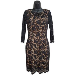 Abs Allen Schwartz Lace Cocktail Dress Size M NWT